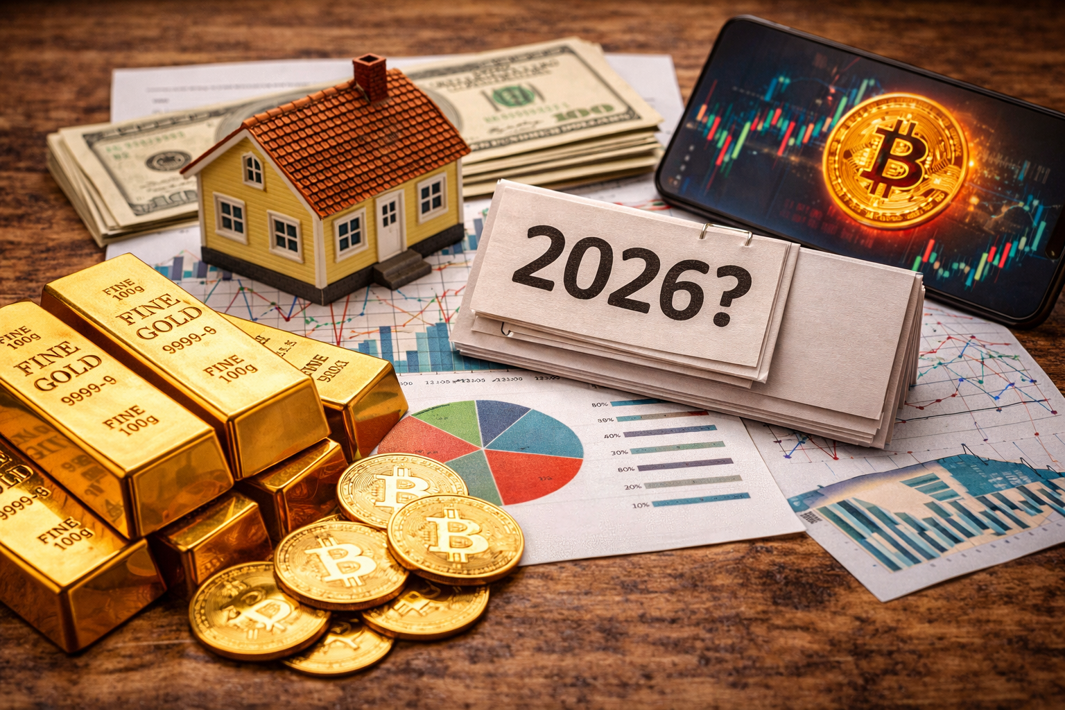 Kam investirati denar 2026: kripto, delnice, nepremičnine ali zlato (resnica, ki ti je nihče ne pove)